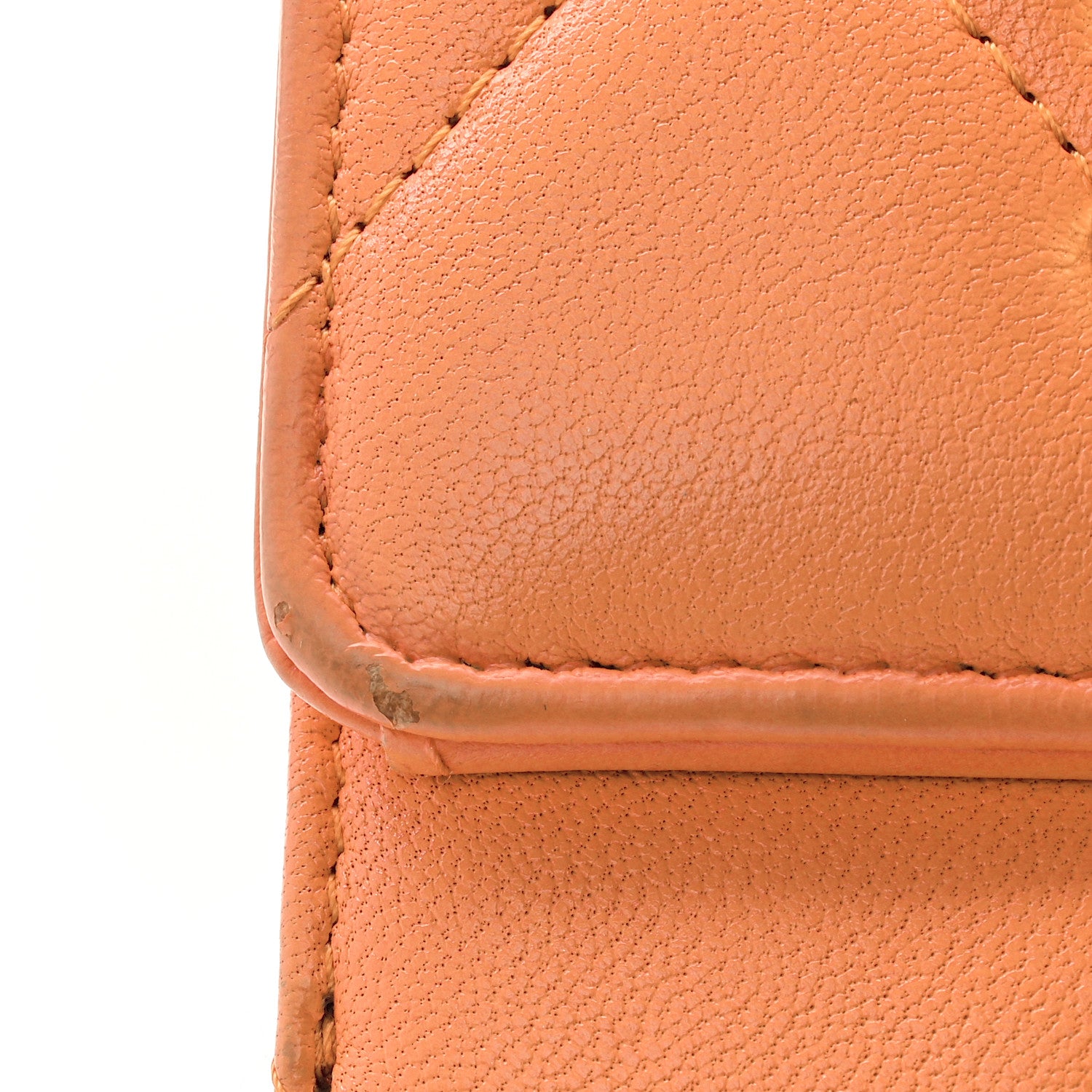 Chanel Goatskin Quilted Small Chanel 19 Flap Wallet Orange 11 of 13