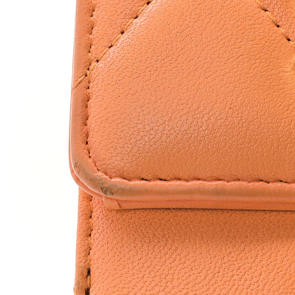 Chanel Goatskin Quilted Small Chanel 19 Flap Wallet Orange 11 of 13