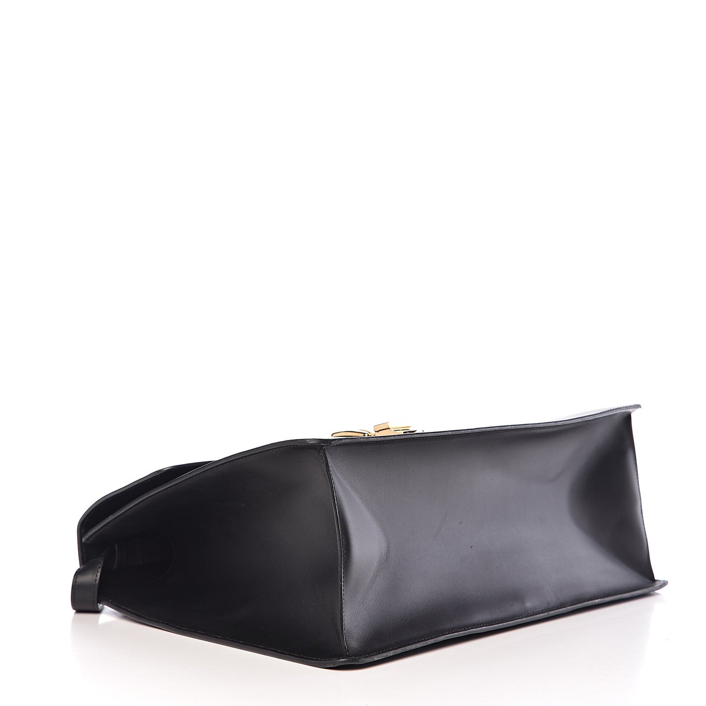 Calfskin Maxi Sylvie Top Handle Bag Black