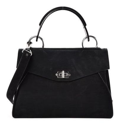 Proenza Schouler Suede Medium Hava Top Handle Bag Black 1 of 7