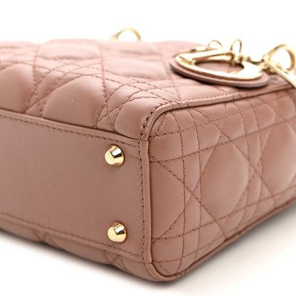 Christian Dior Lambskin Cannage Mini Lady Dior Fard 9 of 9