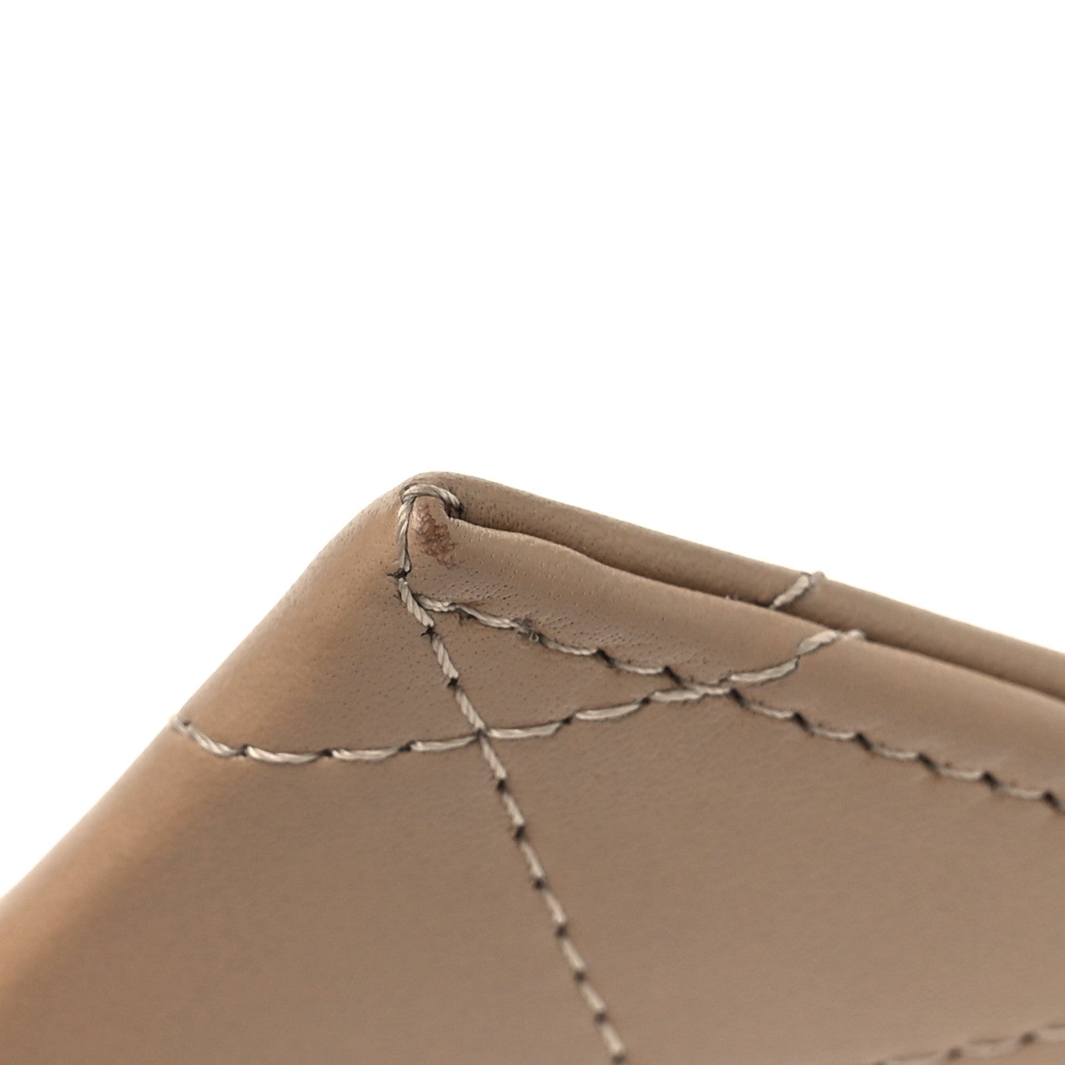 Chanel Lambskin Quilted Card Holder Dark Beige 12 of 14