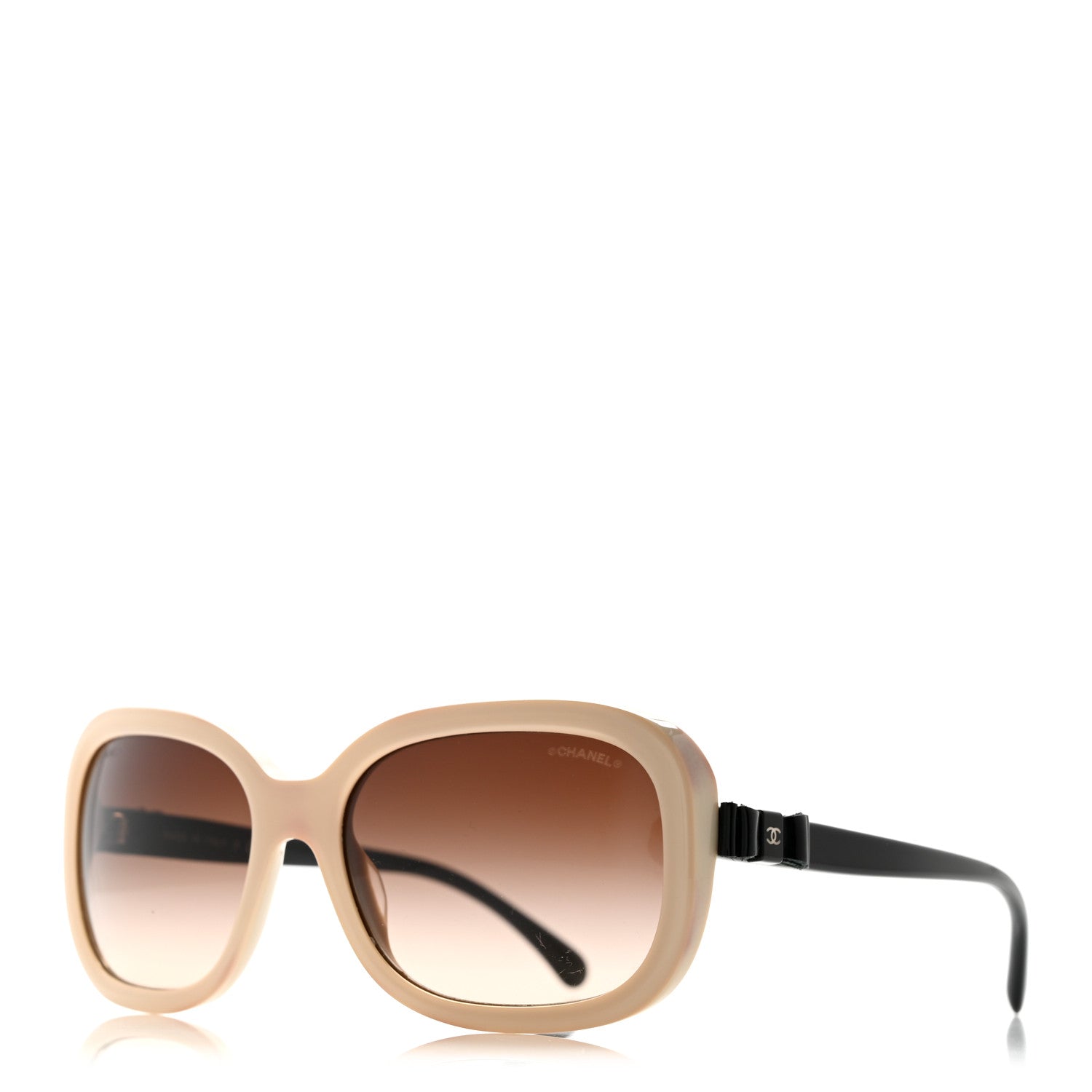 Chanel Acetate CC Bow Sunglasses 5280-Q Beige Black 1 of 9