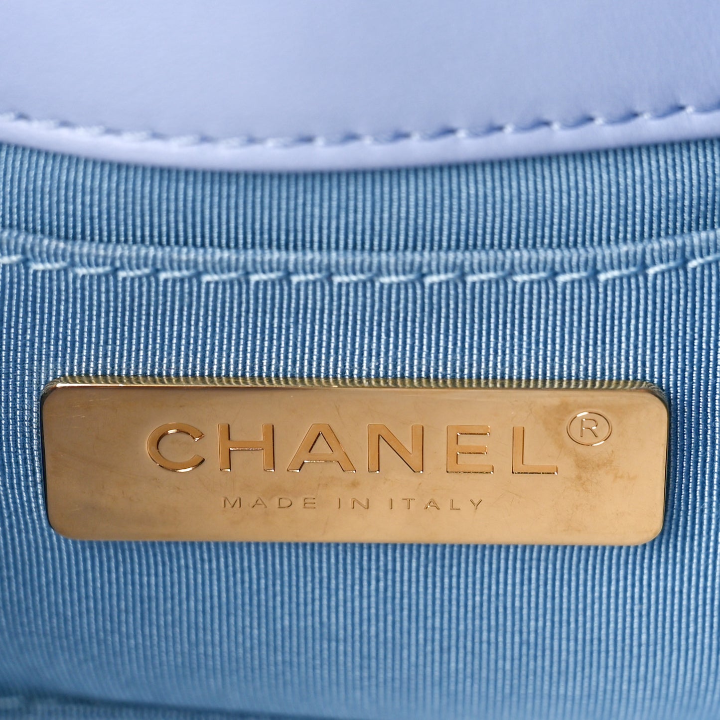 Jersey Quilted Chanel 19 Waist Bag Light Blue