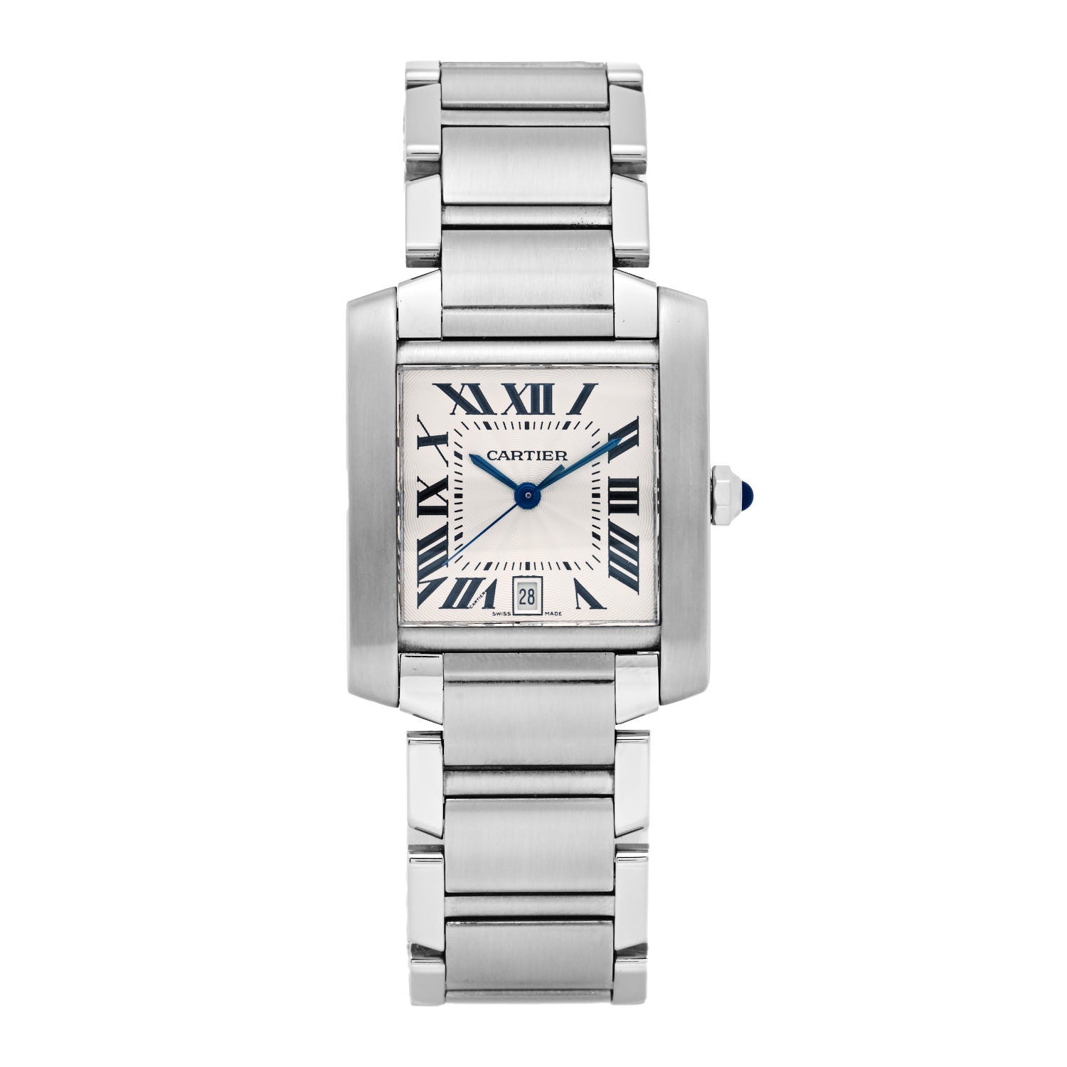 Cartier Stainless Steel 28mm Tank Francaise Automatic Watch 2 of 5