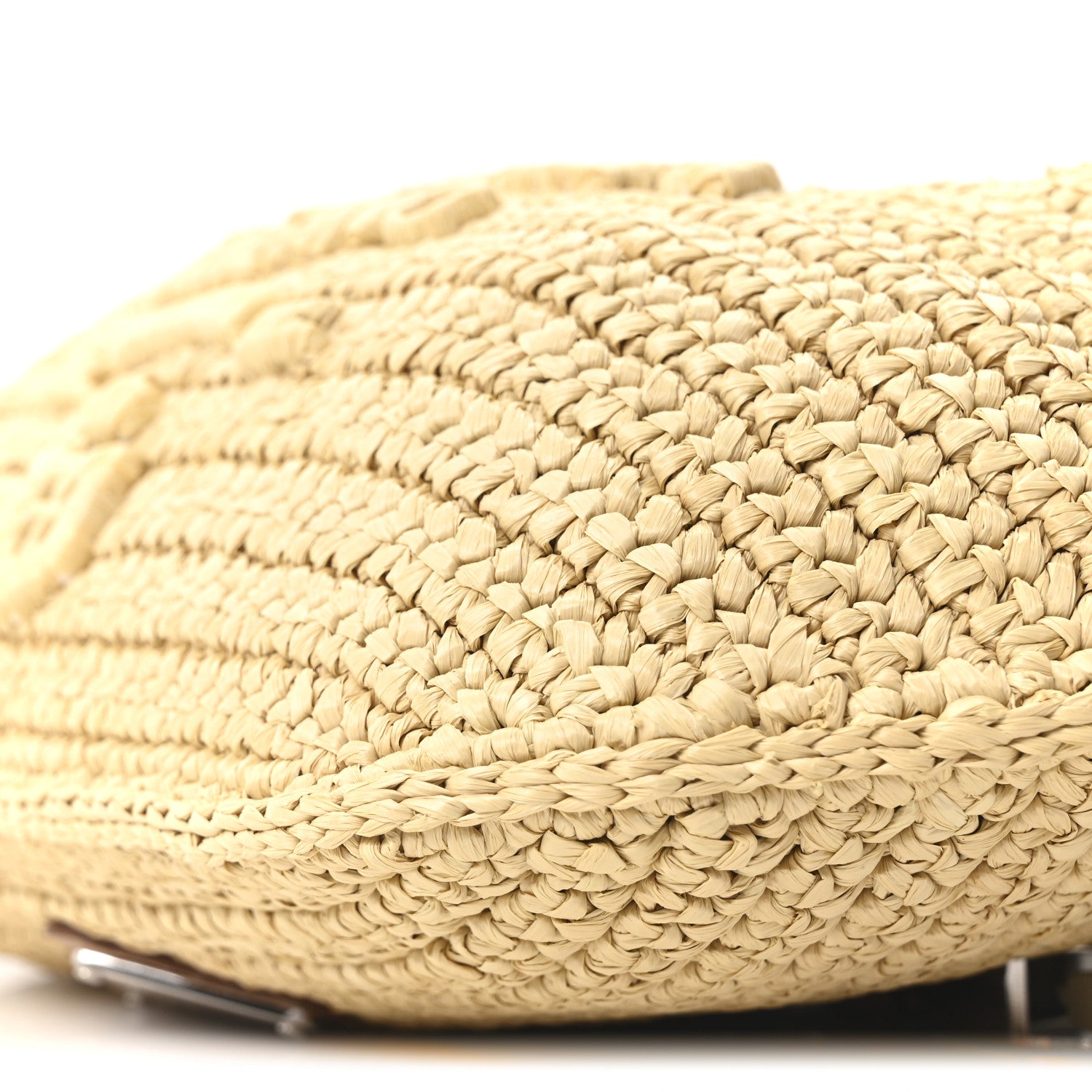 Prada Yarn Raffia Effect Crochet Belt Bag Naturale 10 of 10