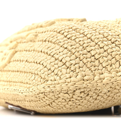 Prada Yarn Raffia Effect Crochet Belt Bag Naturale 10 of 10