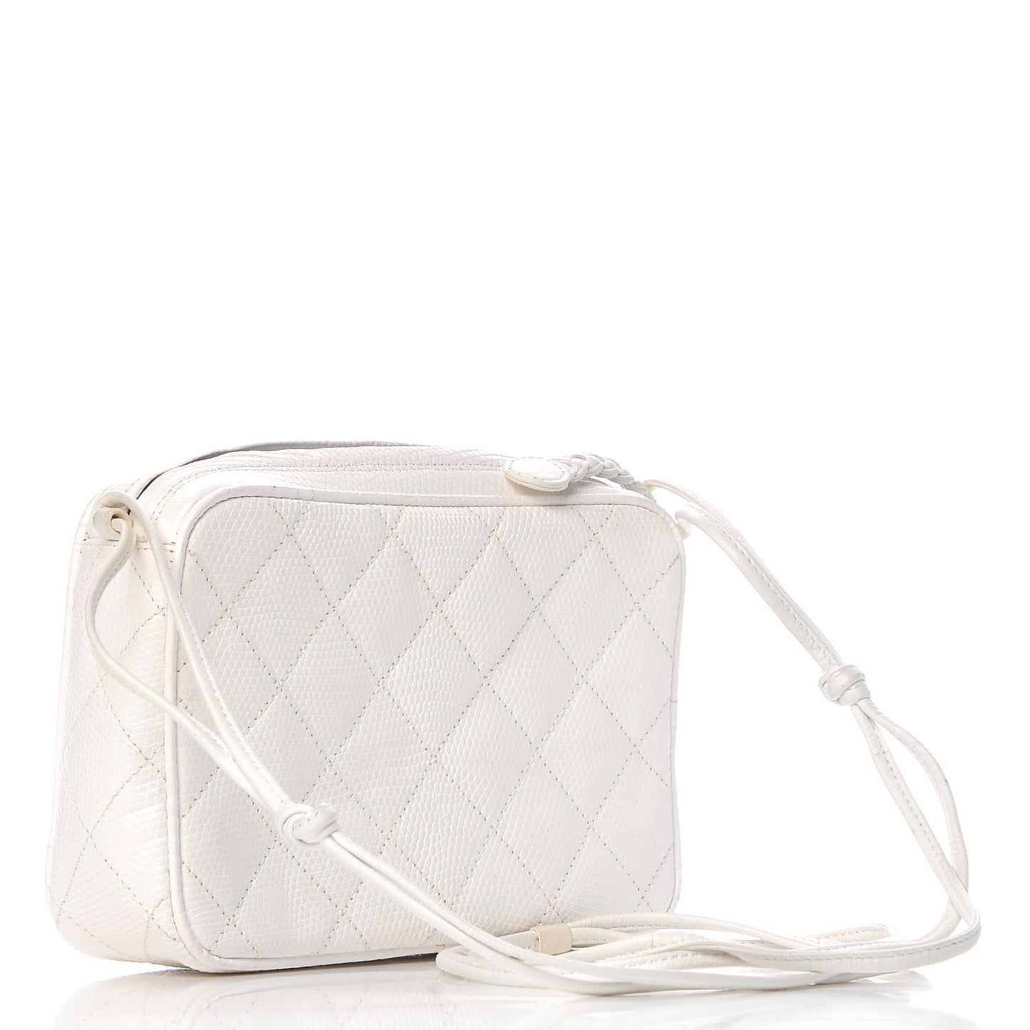 Lizard Quilted Camera Case White