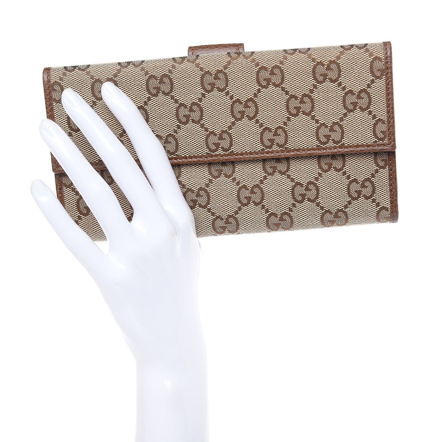 Gucci Monogram Continental Flap Wallet Brown 2 of 7