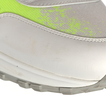 Louis Vuitton Calfskin Mens Run Away Sneakers 8.5 White Yellow Gradient 10 of 12