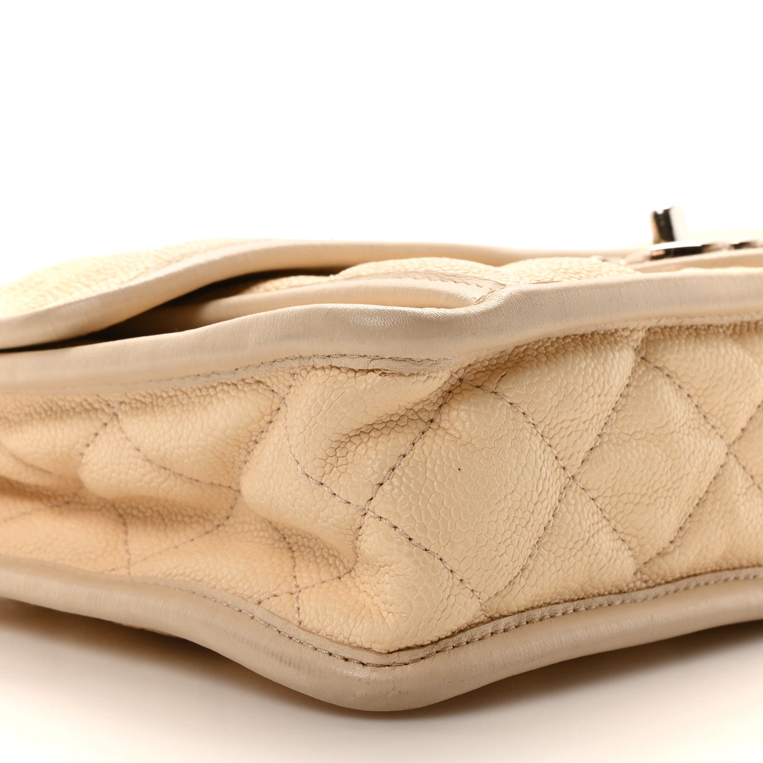 Chanel Caviar Quilted Medium French Riviera Flap Beige 9 of 10