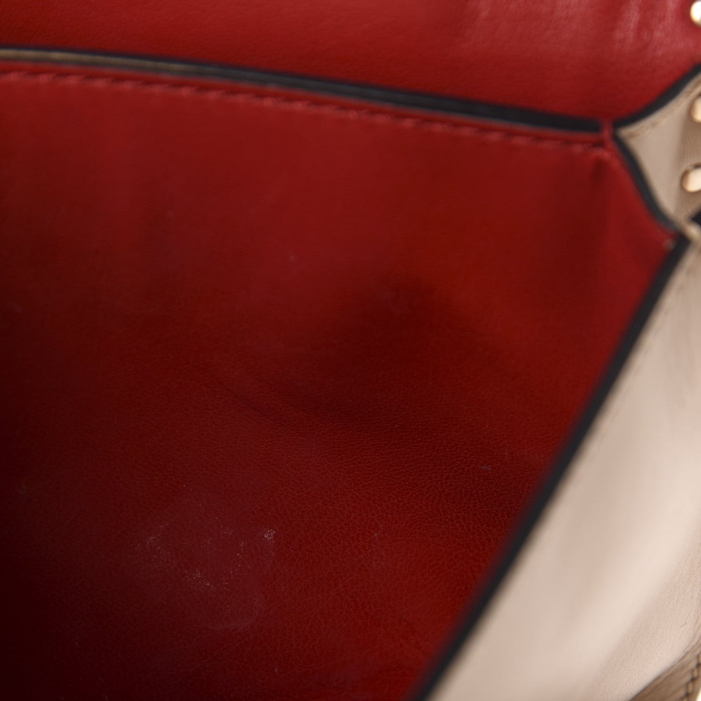 Nappa Rockstud Wristlet Clutch Alpaca