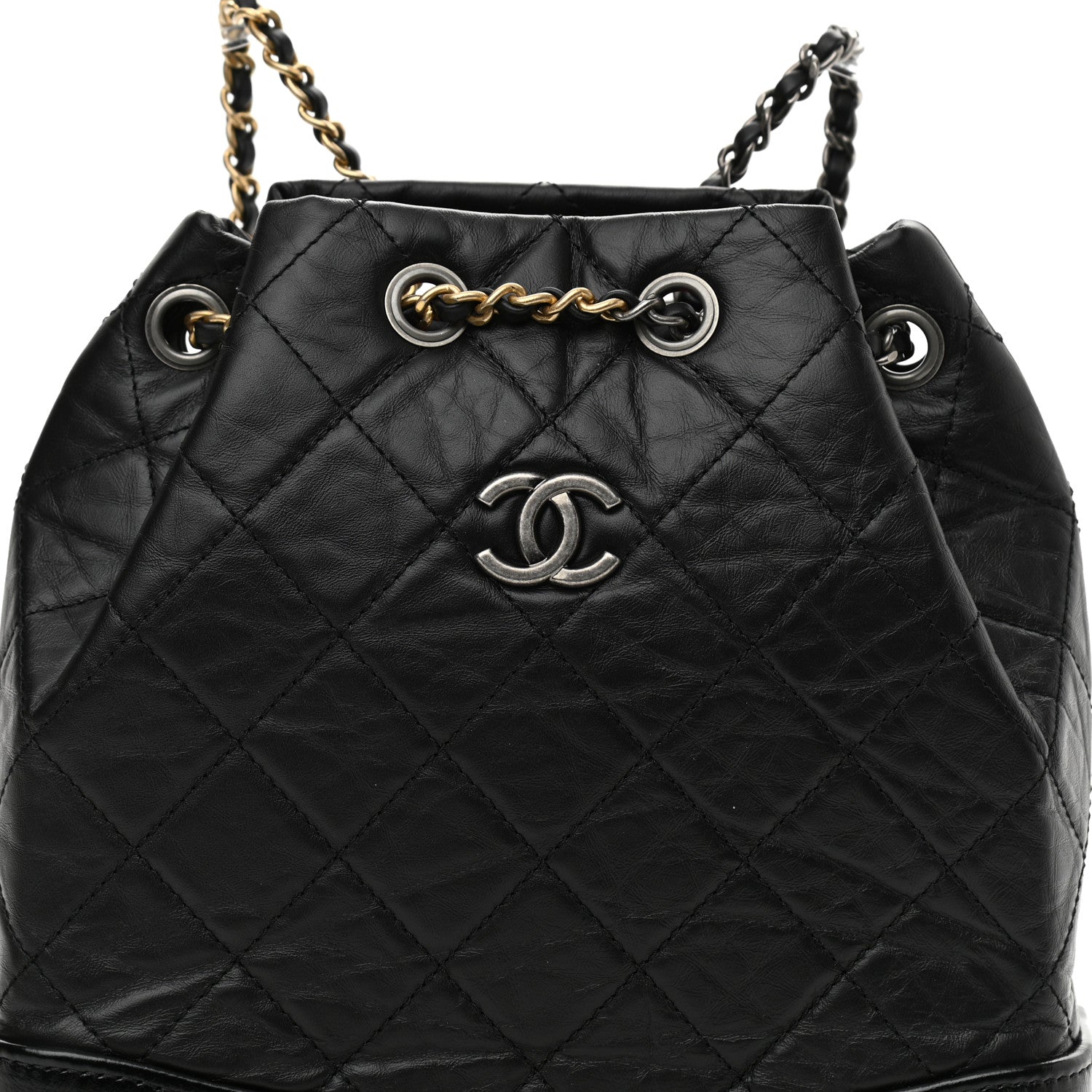 Chanel Aged Calfskin Quilted Small Gabrielle Backpack Black 8 of 10