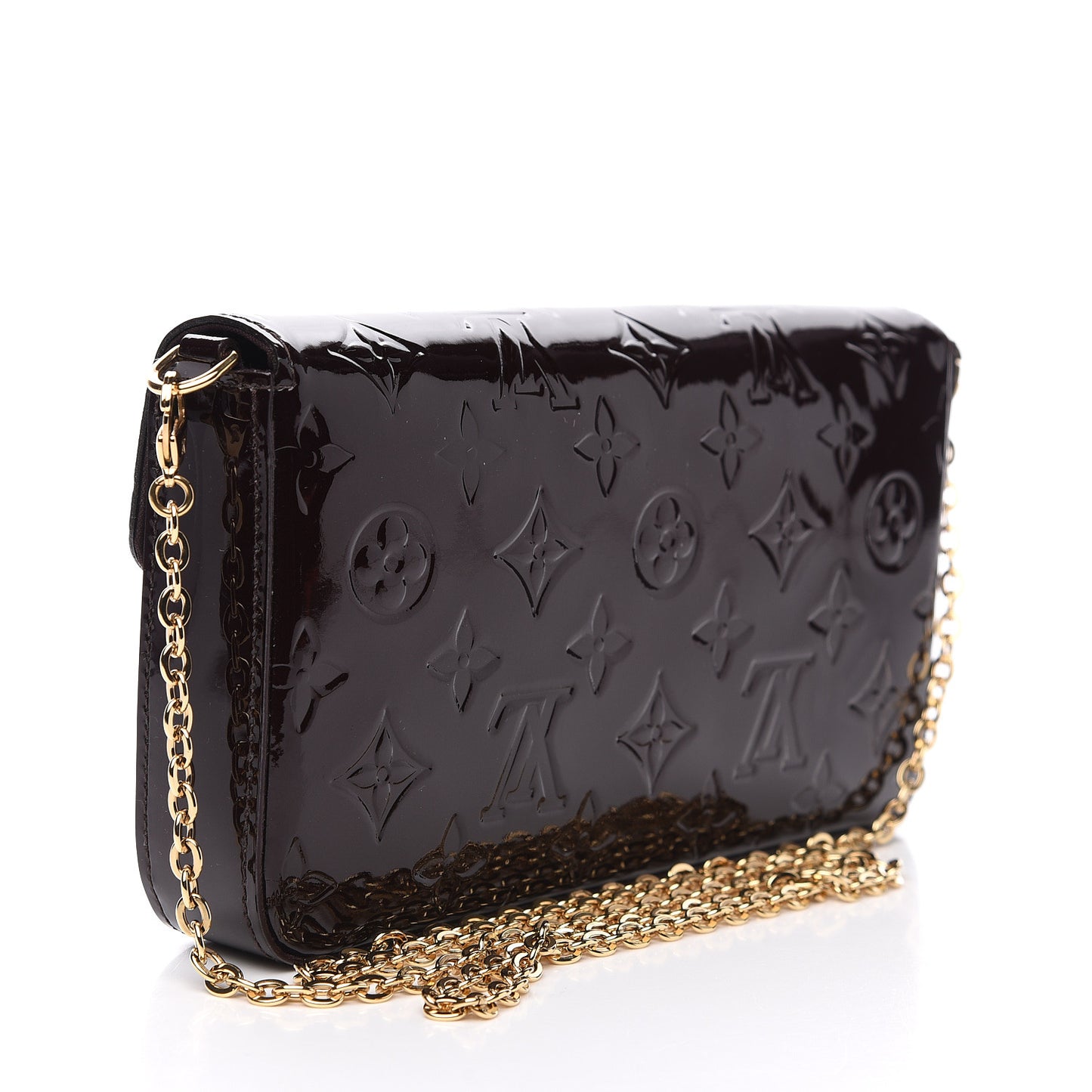 Vernis Pochette Felicie Chain Wallet Amarante