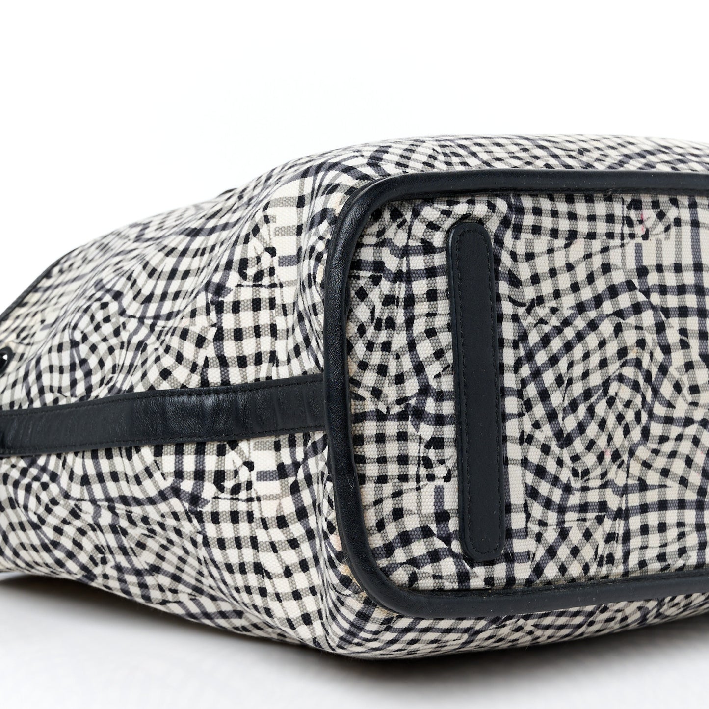 Visetos Calfskin Motif Rombi Lion Printed Reversible Shopper Tote White