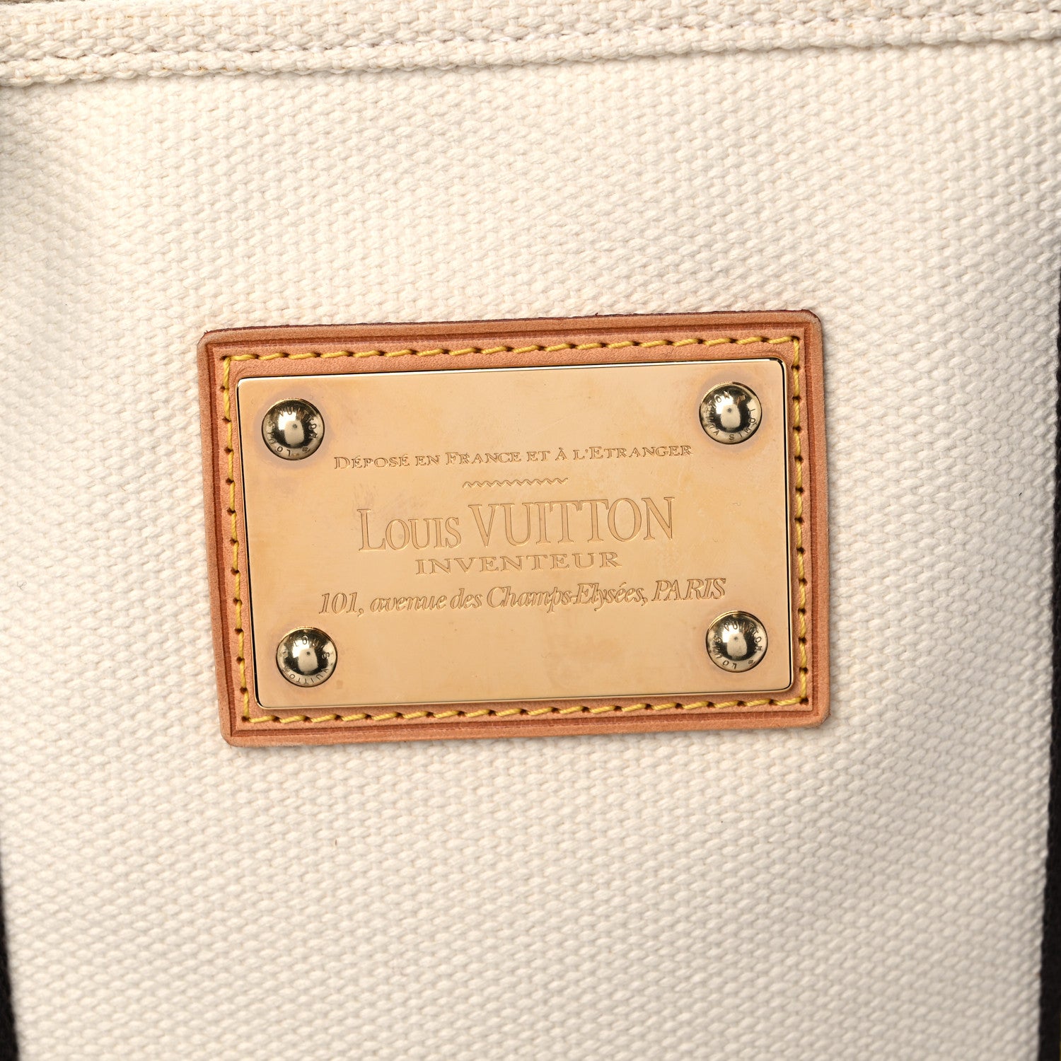 Louis Vuitton Toile Antigua Cabas MM Tote White 5 of 10