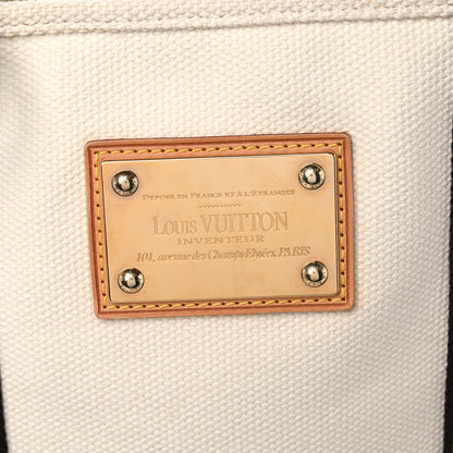 Louis Vuitton Toile Antigua Cabas MM Tote White 5 of 10