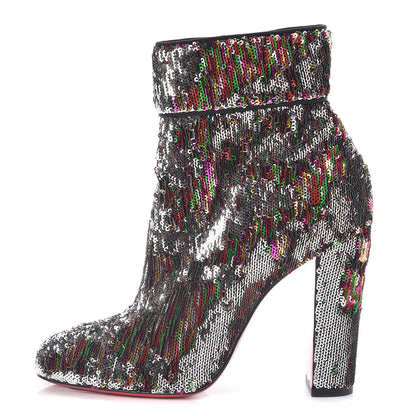 Christian Louboutin Paillettes Moulamax 100 Booties 38.5 Multicolor 1 of 6