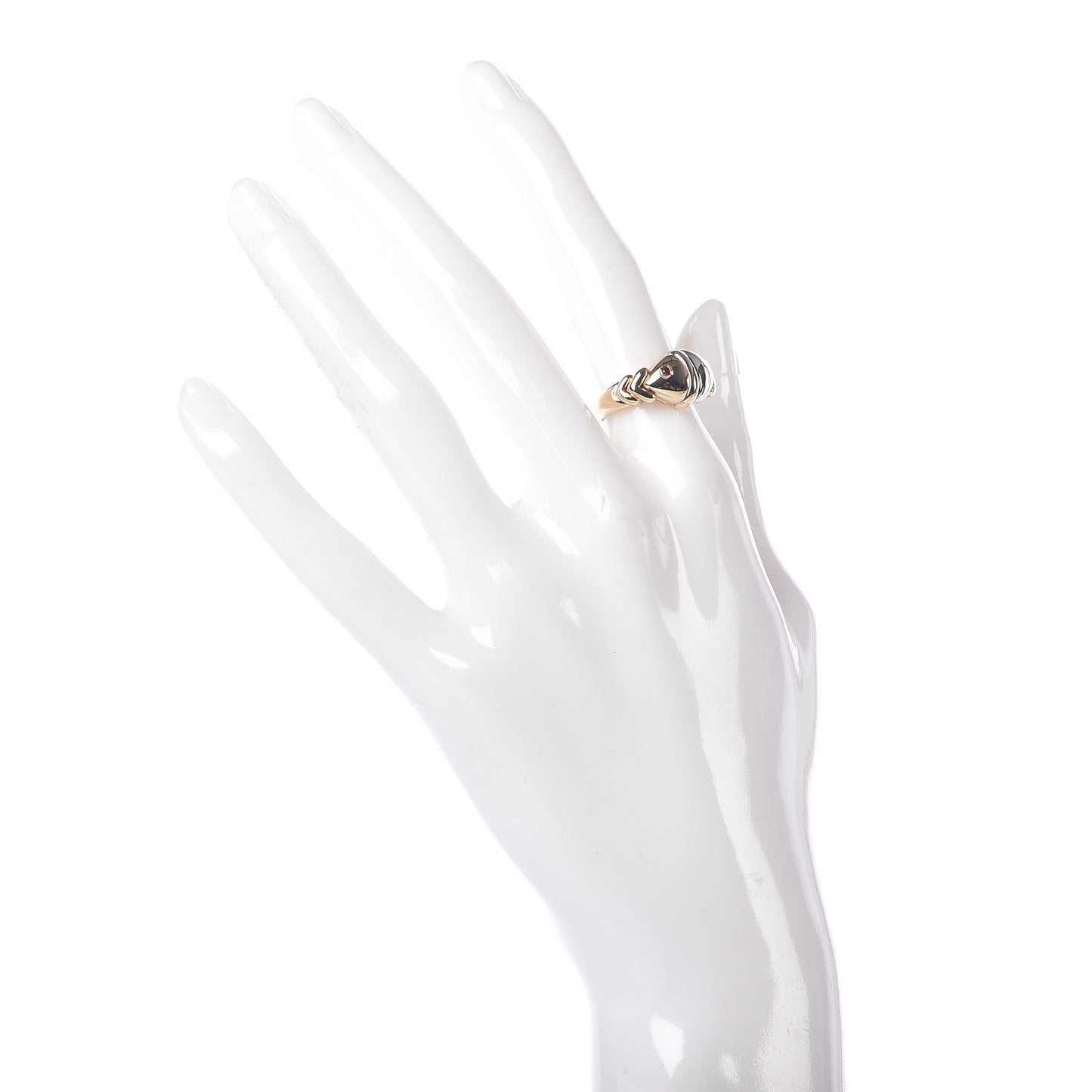 18K Yellow White Gold Ruby Naturalia Fish Ring 50 5.25
