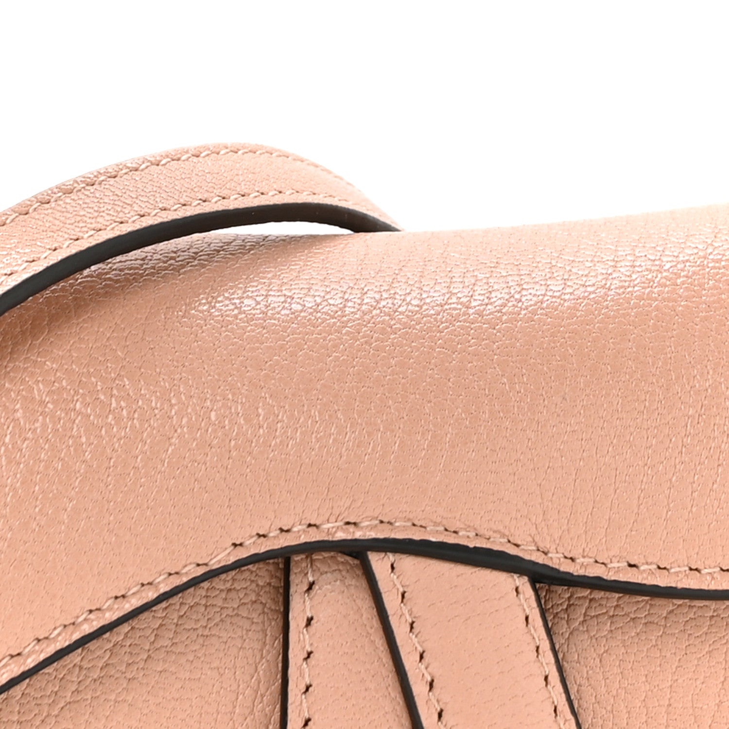 Christian Dior Goatskin Micro Saddle Bag Rose Des Vent 7 of 9