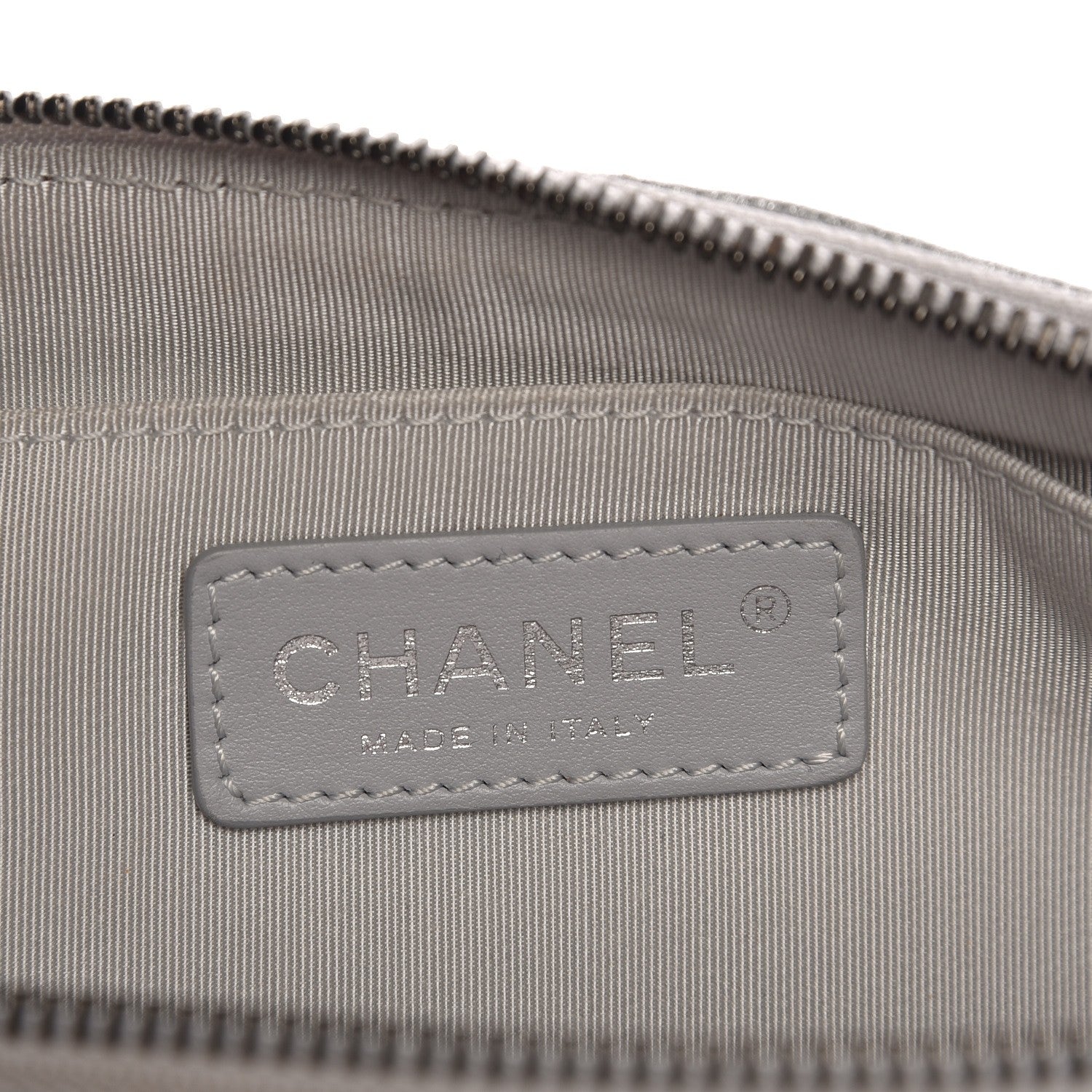 Chanel Metallic Grained Calfskin Quilted Casual Rock Waist Bag Fanny Pack Silver 6 of 8