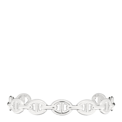 Hermes Sterling Silver MM Chaine d'Ancre Enchainee Cuff Bracelet SH 1 of 3