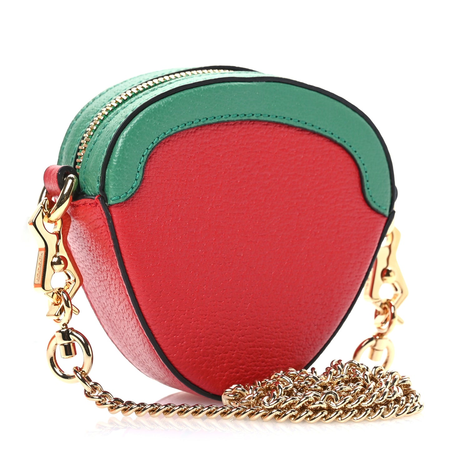 Textured Dollar Calfskin Retro Interlocking G Fruttini Strawberry Mini Bag Lobster Red Black New Acero