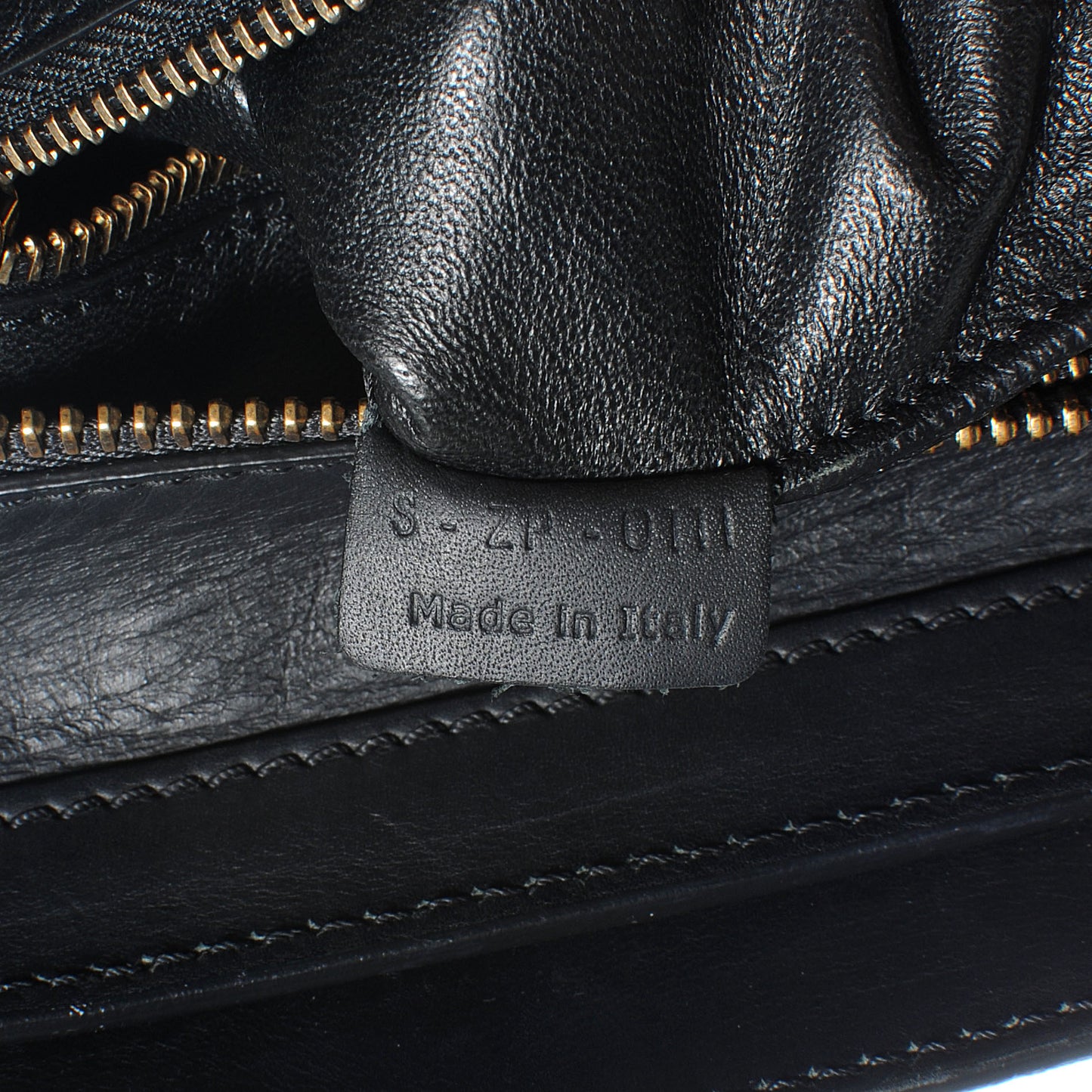 Smooth Calfskin Shrunken Lambskin Micro Tri-Color Luggage Black