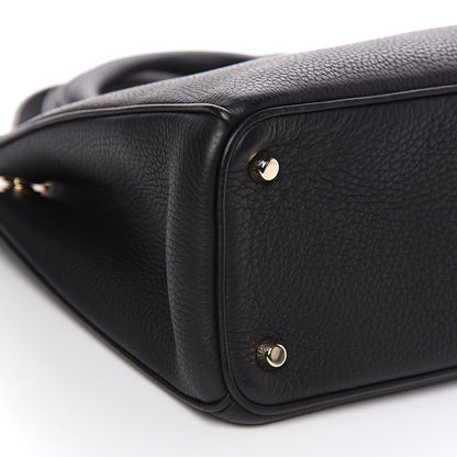 Christian Dior Bullcalf Medium Diorissimo Tote Black Rose Indien 7 of 10