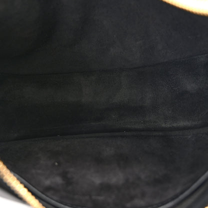 Celine Smooth Calfskin Medium Strap Ava Triomphe Shoulder Bag Black 5 of 10