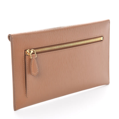 Prada Vitello Move Envelope Wallet Caramel 3 of 7
