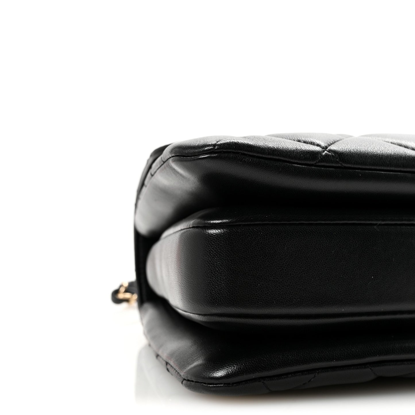 Lambskin Quilted Small Trendy CC Dual Handle Flap Bag Black