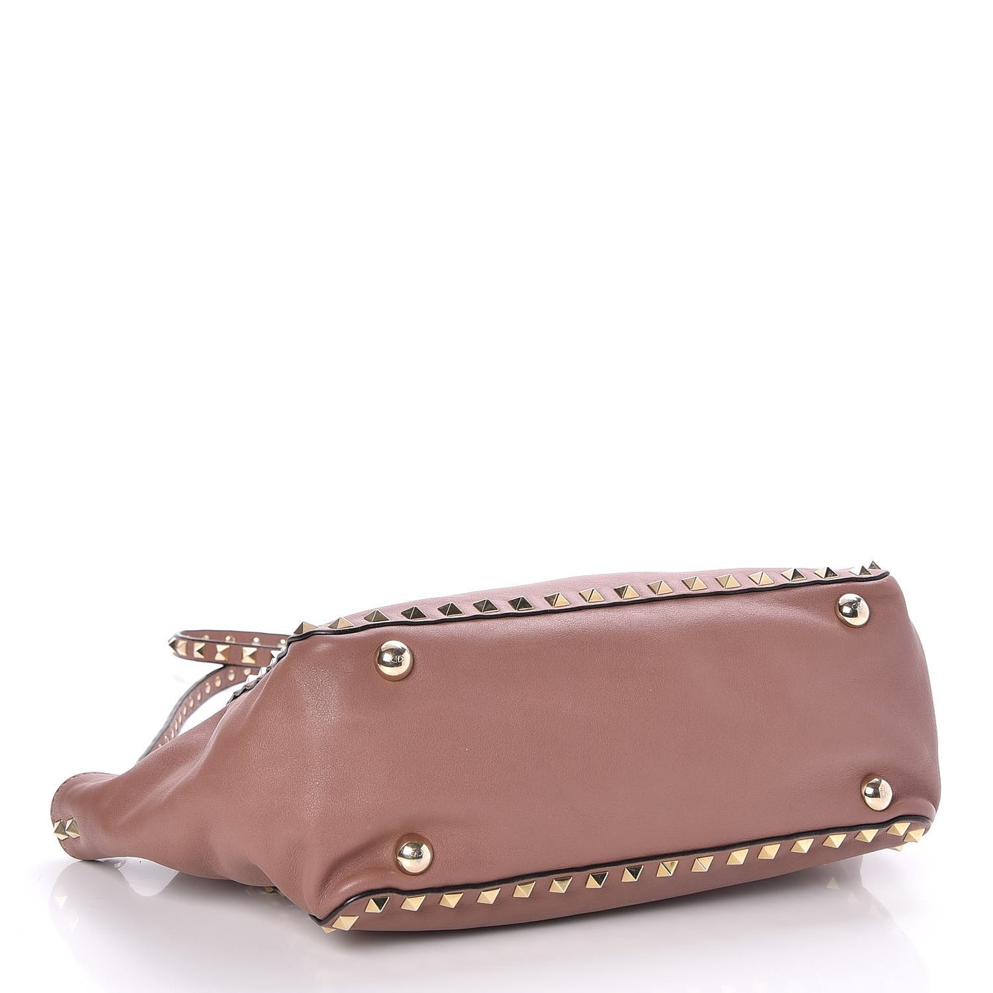 Vitello Small Rockstud Tote Poudre