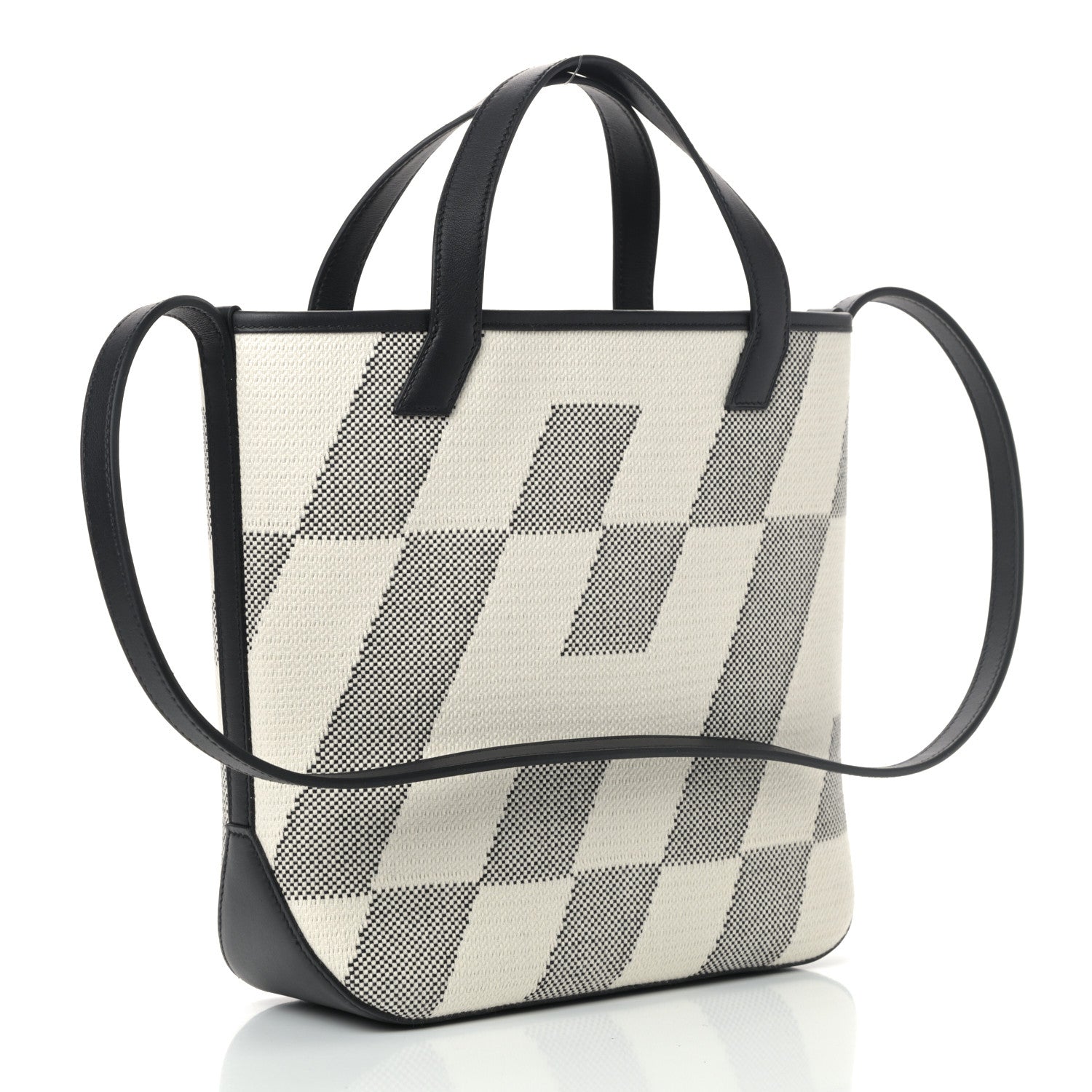 Hermes Swift H Canvas Cabas H En Biais 27 Black Ecru 2 of 8