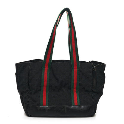 Gucci Monogram Web Dog Carrier Black 1 of 14