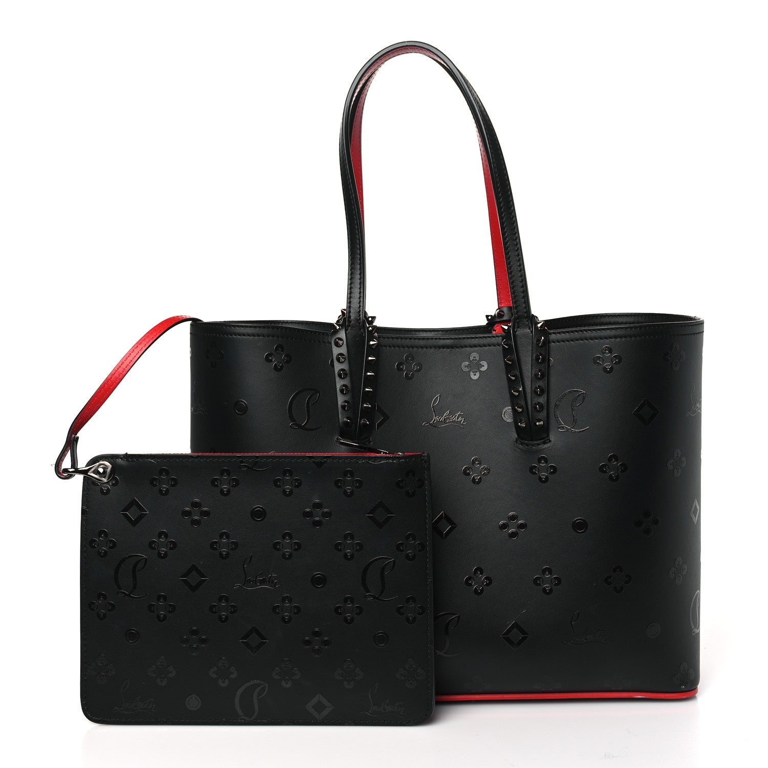 Christian Louboutin Calfskin Loubinthesky East West Cabata Tote Black 3 of 12