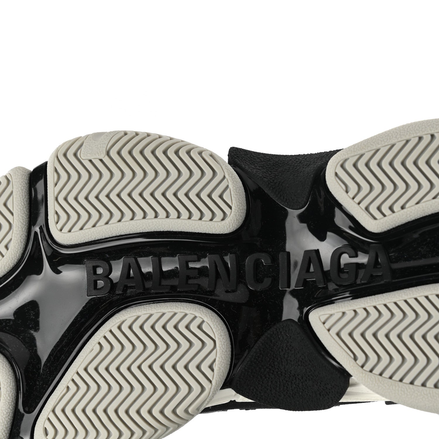 Balenciaga X ADIDAS Fabric Mesh Womens Triple S Sneakers 36 White Black Light Grey Grey 6 of 7