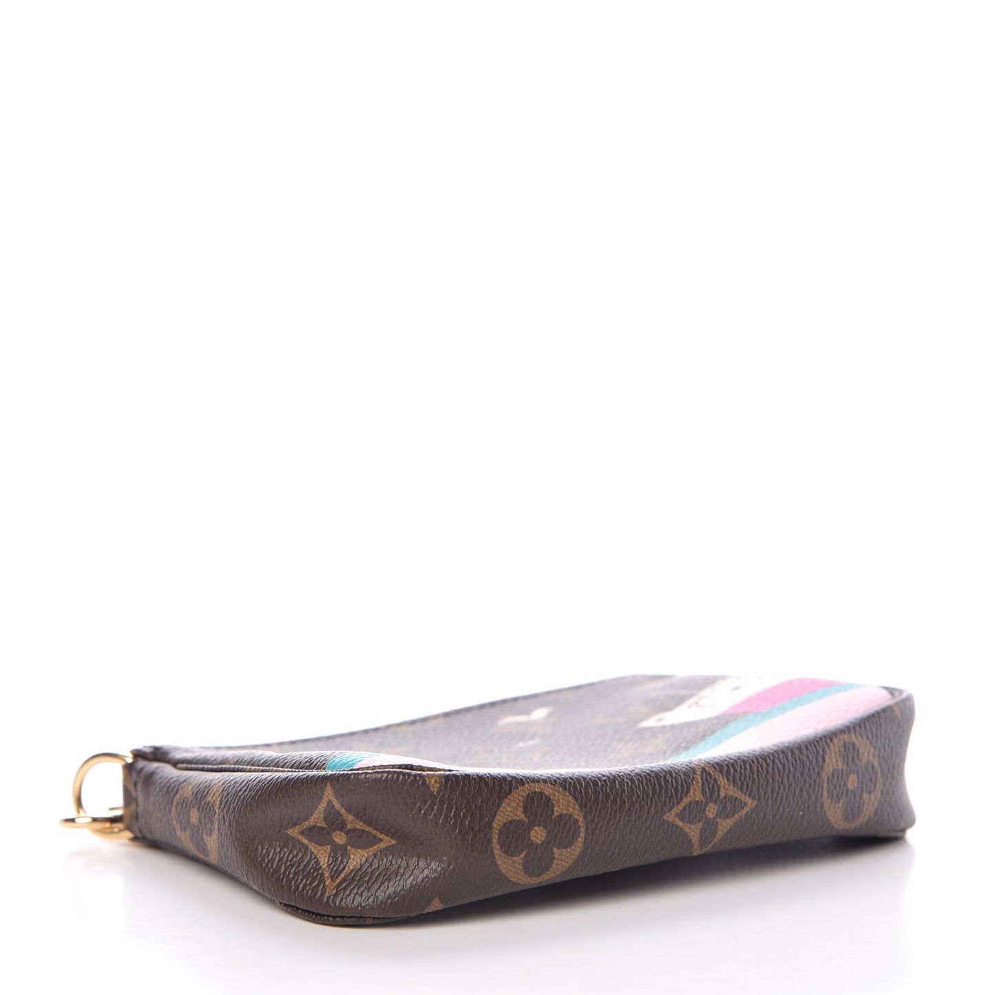 Monogram 2016 Christmas Animation Mini Pochette Accessories Rose Ballerine