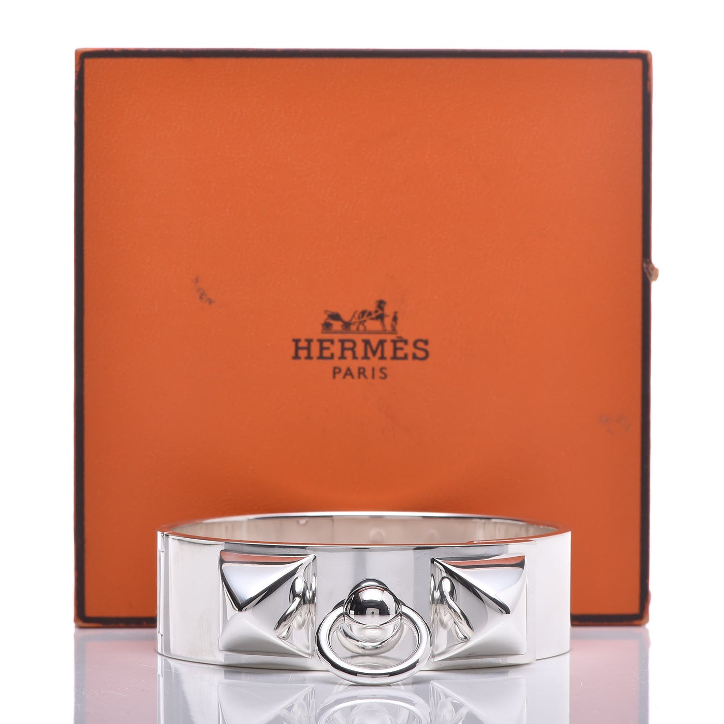 Sterling Silver MM Collier De Chien Bracelet SH
