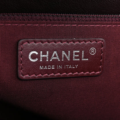 Chanel Calfskin Quilted Large Shopping Tote Burgundy 5 of 10