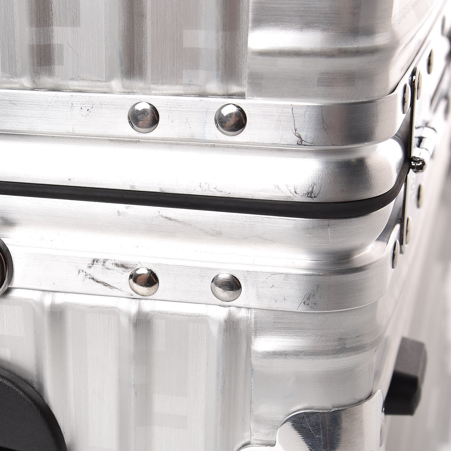 Fendi X RIMOWA Aluminum FF Print Roll Away Carry On Luggage Silver 18 of 21