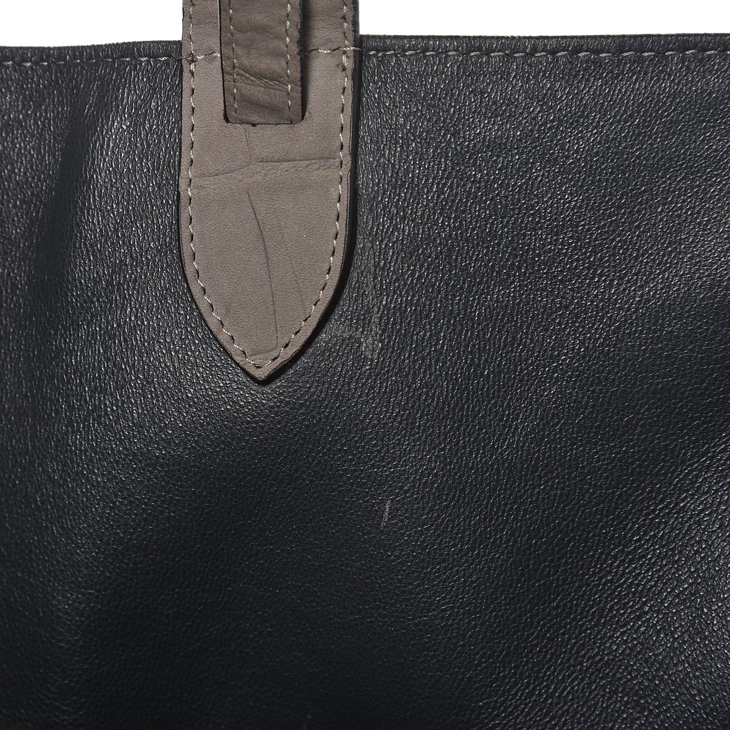 Crocodile Embossed Nubuck Medium Phantom Luggage Grey