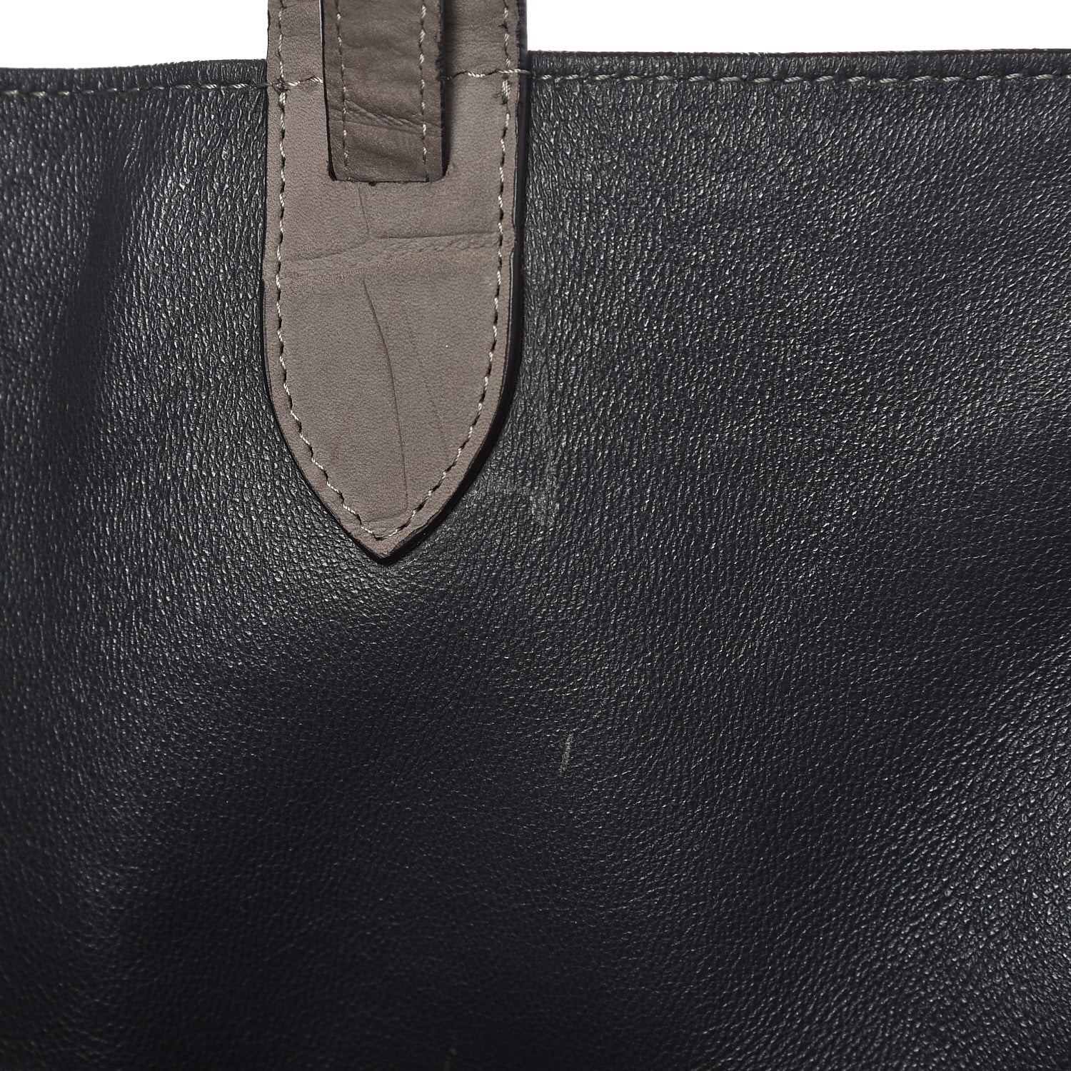 Celine Crocodile Embossed Nubuck Medium Phantom Luggage Grey 8 of 11