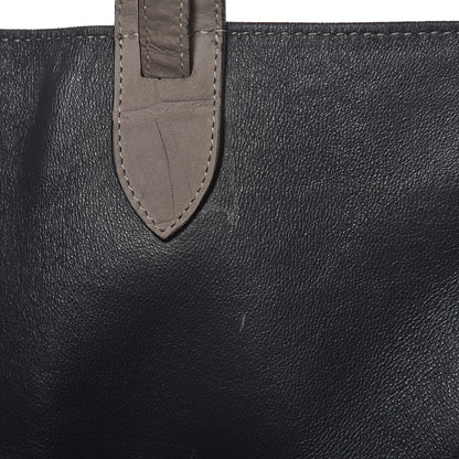 Celine Crocodile Embossed Nubuck Medium Phantom Luggage Grey 8 of 11