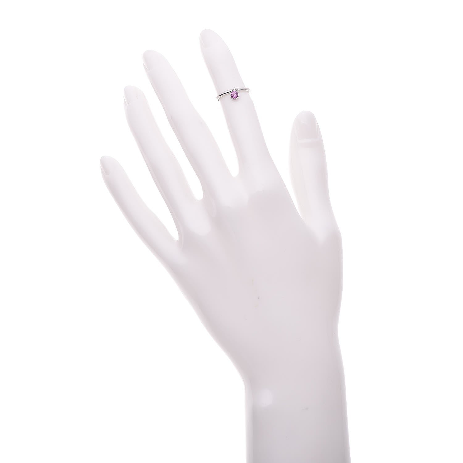 Tiffany Platinum Sapphire Swing Dangle Ring 44 3 2 of 6