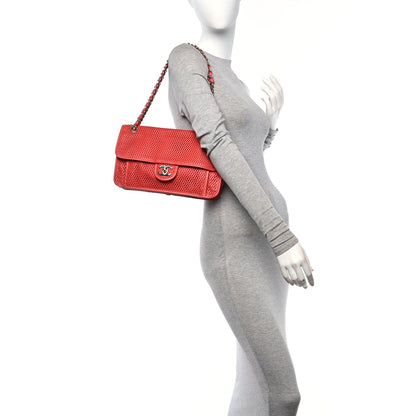 Chanel Perforated Calfskin Large Up In The Air Flap Red 2 of 10