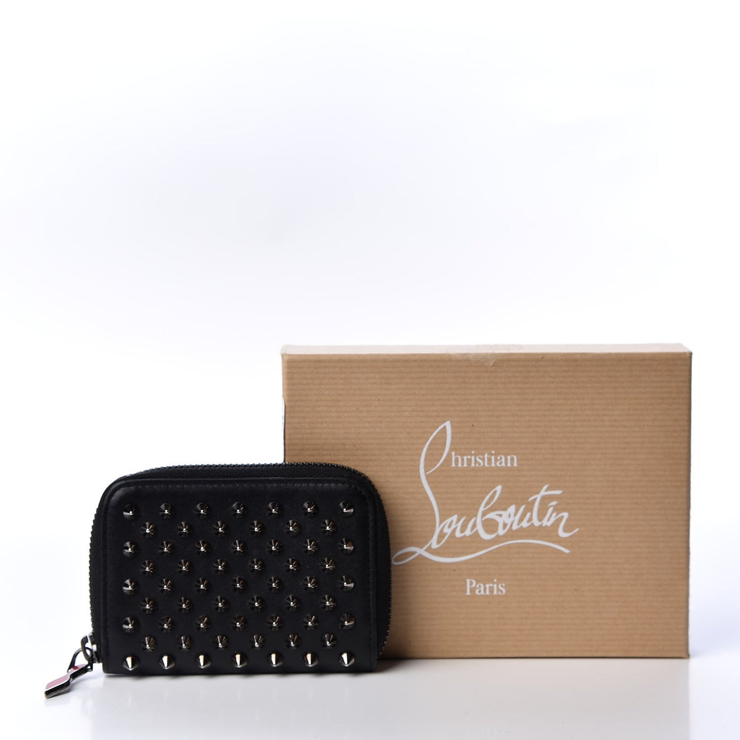 Calfskin Spiked Panettone Coin Purse Black