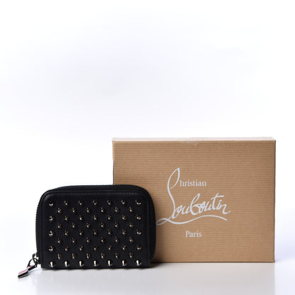 Christian Louboutin Calfskin Spiked Panettone Coin Purse Black 9 of 9