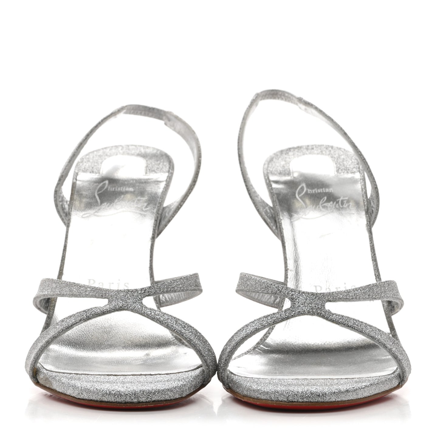 Glitter Emilie 100 Slingback Sandals 37 Silver
