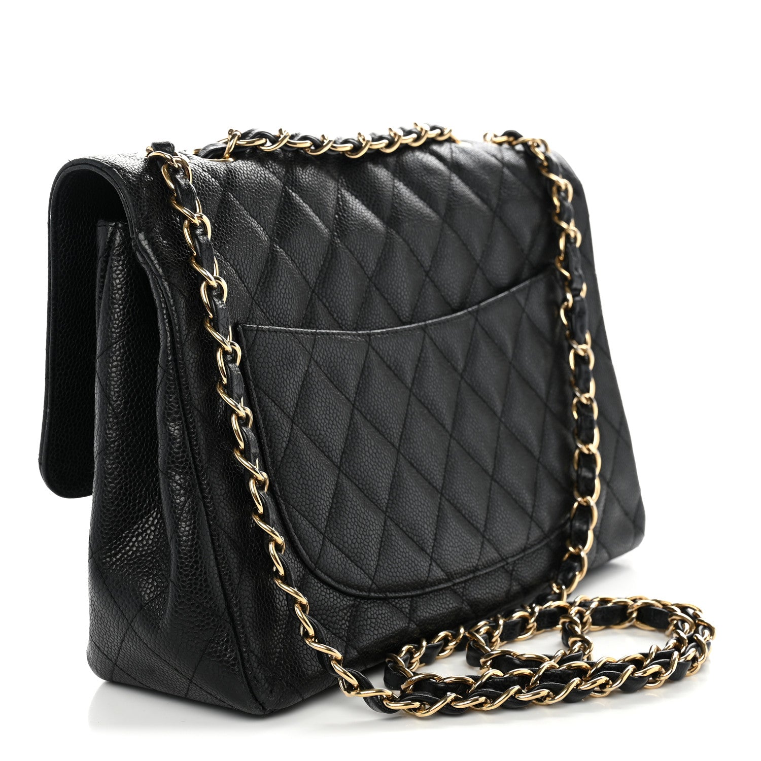 Chanel Caviar Quilted Jumbo Single Flap Black 3 of 13